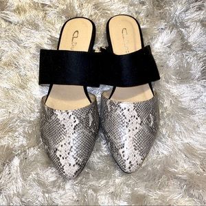 Snake print shoes